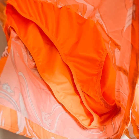 Fabletics Breathe Mid-Rise Run Short Womens Large Lined Orange Pink Athletic Gym - Picture 7 of 12